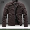 2020 Autumn Winter Men’s Leather Jacket Casual Fashion Stand Collar Motorcycle Jacket Men Slim High Quality PU Leather Coats