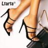 LTARTA  2020 Summer Women Fashion Sandals Popular Candy Bright Color Openwork Roman High Heels Large Women’s Shoes 43 ZL-601