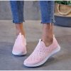 Women Knitting Sock Shoes Women’s Sneaker Ladies Slip On Rhinestone Casual Flat Comfort Female Footwear 2020 Summer Sneaker New