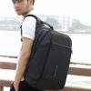 Kingsons Man Backpack Fit 15 17 inch Laptop USB Recharging Multi-layer Space Travel Male Bag Anti-thief Mochila