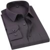 2020 New Men’s Dress Shirt Solid Color Plus Size 8XL Black White Blue Gray Chemise Homme Male Business Casual Long Sleeved Shirt
