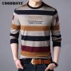 COODRONY Brand Sweater Men Streetwear Fashion Striped Pullover Men Knitwear Shirt Pull Homme Autumn Winter Cotton Sweaters 91060