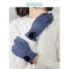INMAN Spring Autumn And Winter Female Cute Student Thick Warm Ued For Driving Korean Seperated Finger Touchable Gloves