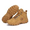 Winter Shoes Men Snow Boots Outdoor Warm Plush Flock Leather Booties Boy Ankle Boots Man Outdoor Sneakers Flat Platform Botas