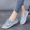 STQ Spring Women Flats Loafers Shoes Genuine Leather Flats Female Shoes Lace Up Loafers Casual Slip-on Walking Shoes Woman 7760