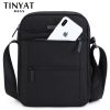 TINYTA Men’s bags Men Shoulder Bags for 9.7’pad 9 pocket Waterproof Casual crossbody bag Black Canvas Messenger bag shoulder