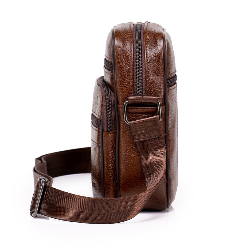 Genuine Leather Crossbody Men Messenger Bag Male Small Man  Travel Shoulder Bags 