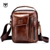 Genuine Leather men’s Crossbody bag Vintage cow leather man Messenger Bags Small Shoulder bag for male Casual handbag