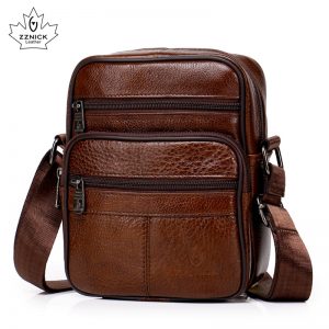 Genuine Leather Crossbody Men Messenger Bag Hot Sale Male Small Man Flap Fashion Shoulder Bags Men's Travel New Handbags ZZICK