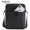 TINYAT Men’s Bags Light Canvas Shoulder Bag For 7.9′ Ipad Casual Crossbody Bags Waterproof Business Shoulder bag for men 0.13kg