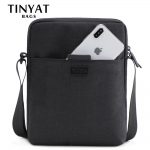 TINYAT Men's Bags Light Canvas Shoulder Bag For 7.9' Ipad Casual Crossbody Bags Waterproof Business Shoulder bag for men 0.13kg