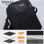 TINYTA Men's bags Men Shoulder Bags for 9.7'pad 9 pocket Waterproof Casual crossbody bag Black Canvas Messenger bag shoulder